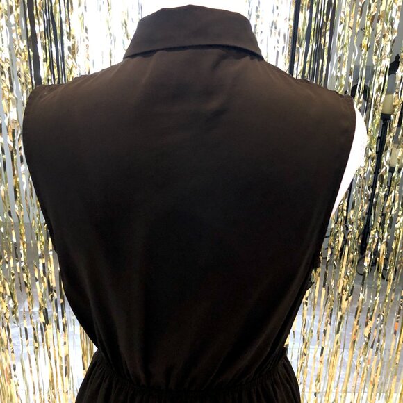 Black Dress Rhinestone Embellishment Embroidered Lace Size M Forever 21 Evening - Picture 9 of 16